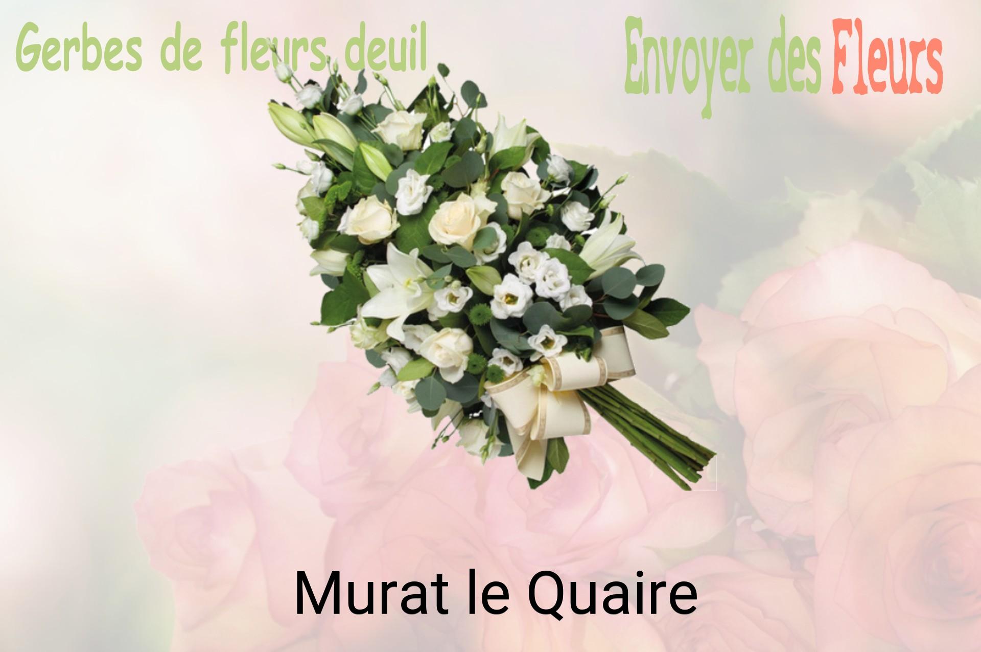 Gerbe de fleurs de deuil livrée à Murat-le-Quaire